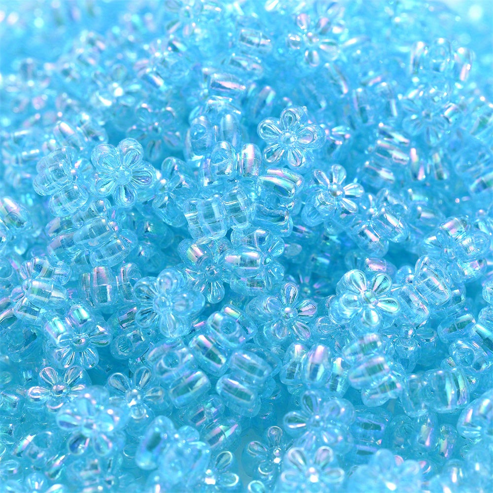 Multicolor AB Geometric Faceted Acrylic Beads