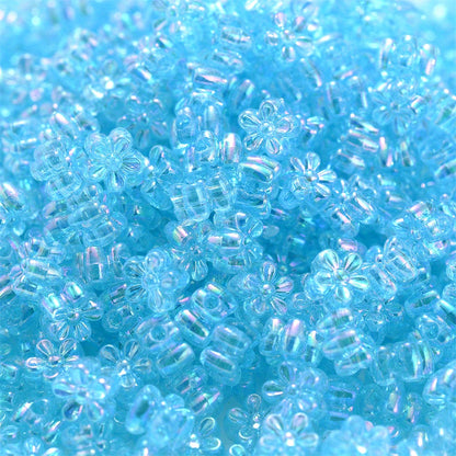 Multicolor AB Geometric Faceted Acrylic Beads