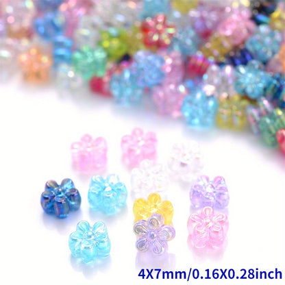 Multicolor AB Geometric Faceted Acrylic Beads