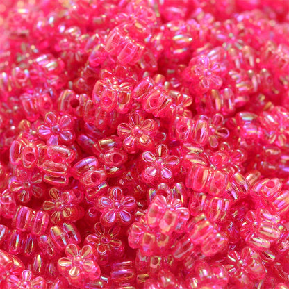 Multicolor AB Geometric Faceted Acrylic Beads