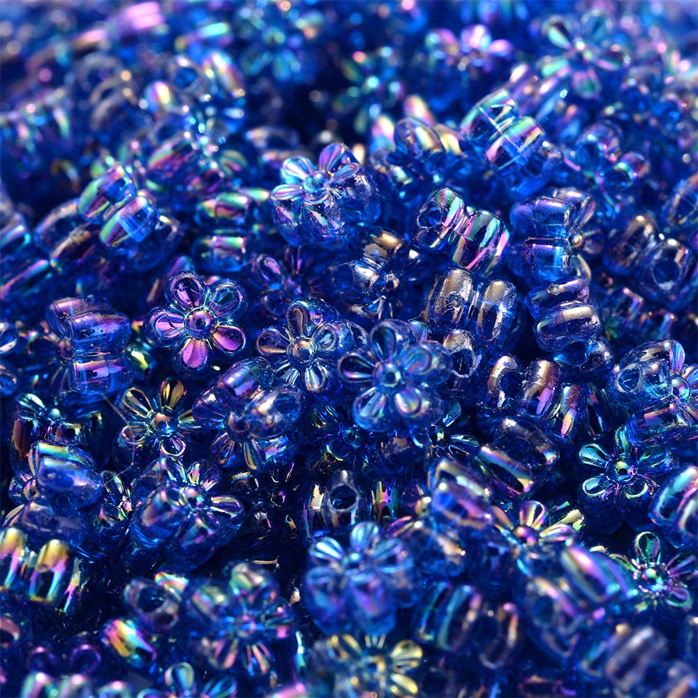Multicolor AB Geometric Faceted Acrylic Beads