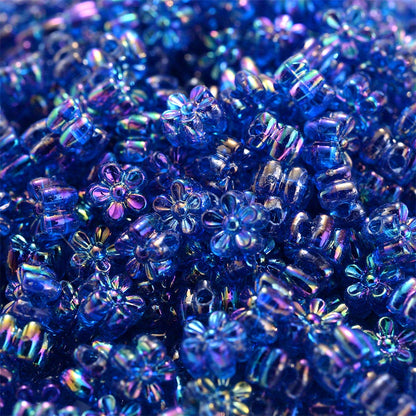 Multicolor AB Geometric Faceted Acrylic Beads