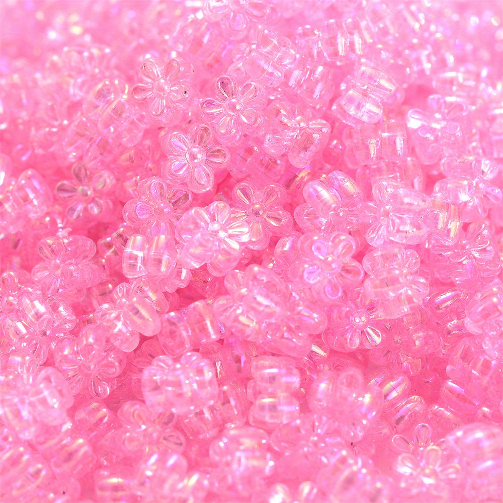 Multicolor AB Geometric Faceted Acrylic Beads