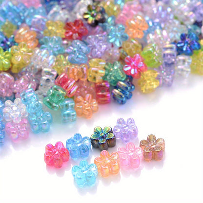 Multicolor AB Geometric Faceted Acrylic Beads
