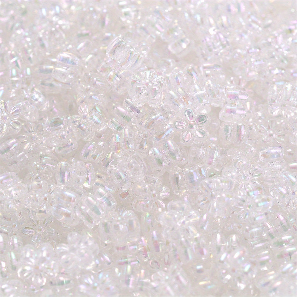 Multicolor AB Geometric Faceted Acrylic Beads