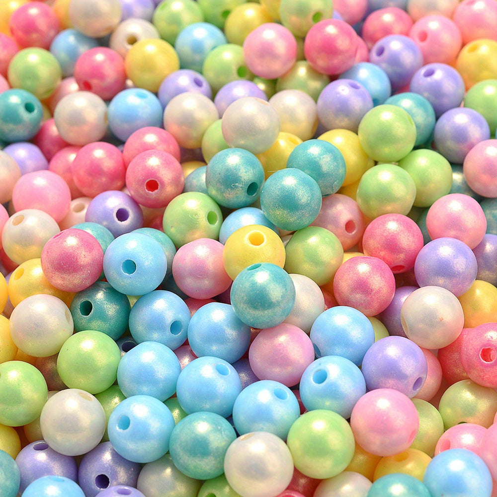 Mermaid AB Color Acrylic Round Beads