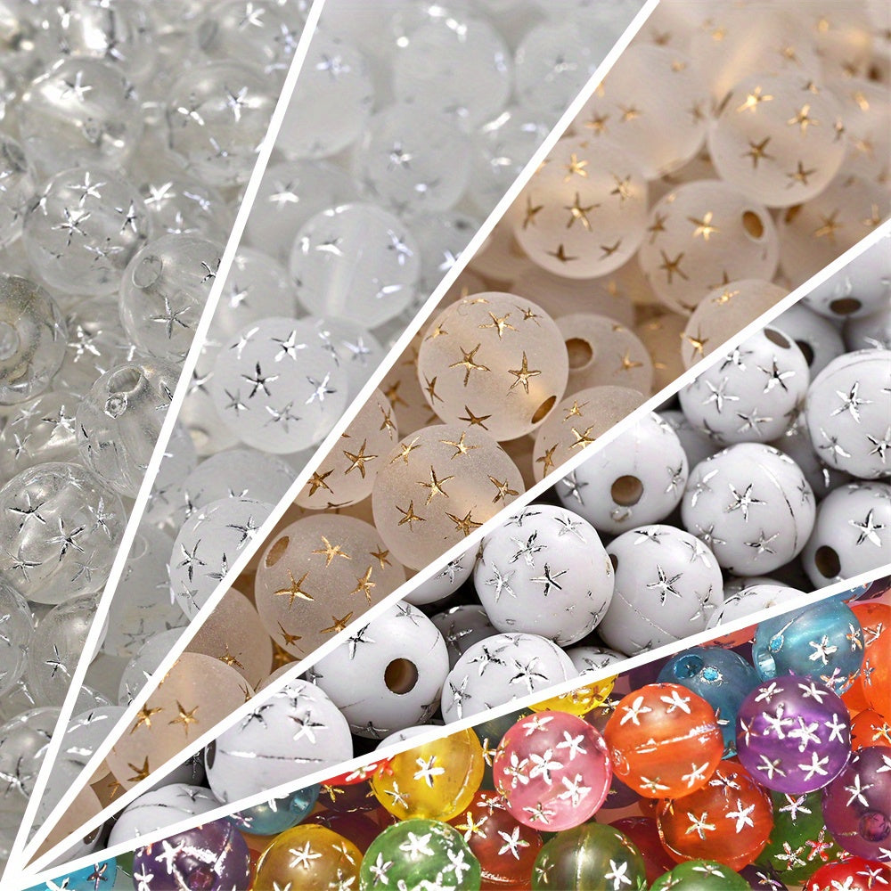 Varieties Acrylic Clear Star Spacer Beads
