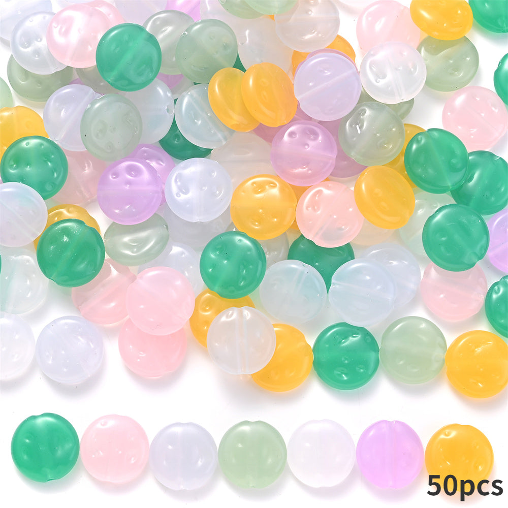 Heart Glow Luminous Acrylic Spacer Beads