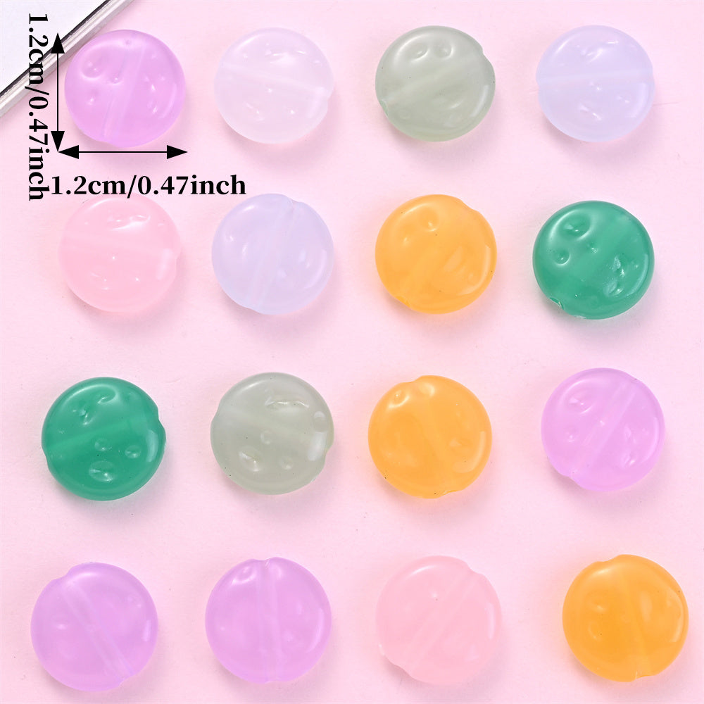 Heart Glow Luminous Acrylic Spacer Beads