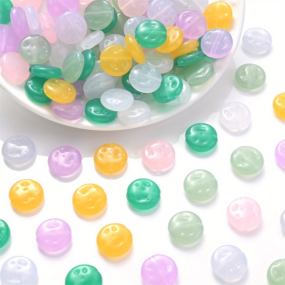 Heart Glow Luminous Acrylic Spacer Beads