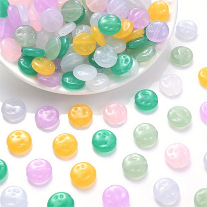 Heart Glow Luminous Acrylic Spacer Beads