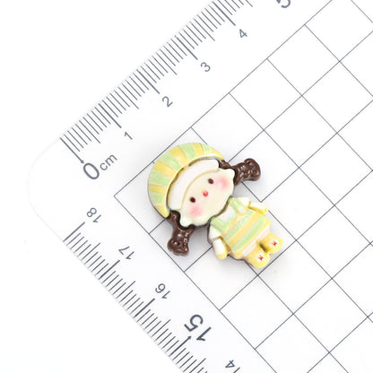 Heart Crown Shiny Acrylic Vertical Hole Beads