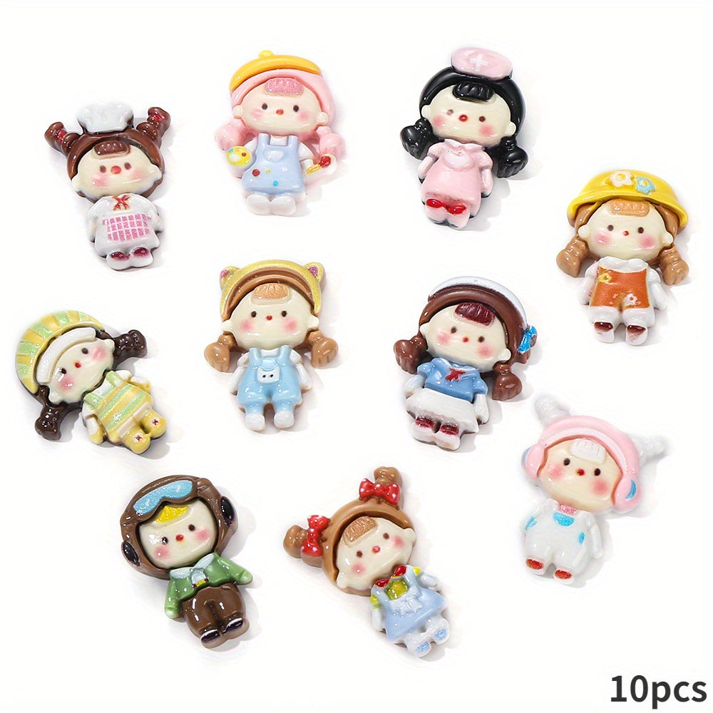 Heart Crown Shiny Acrylic Vertical Hole Beads