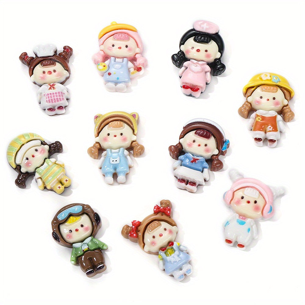 Heart Crown Shiny Acrylic Vertical Hole Beads