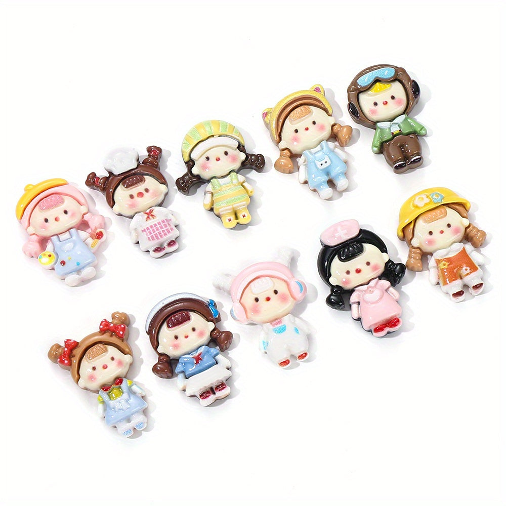 Heart Crown Shiny Acrylic Vertical Hole Beads