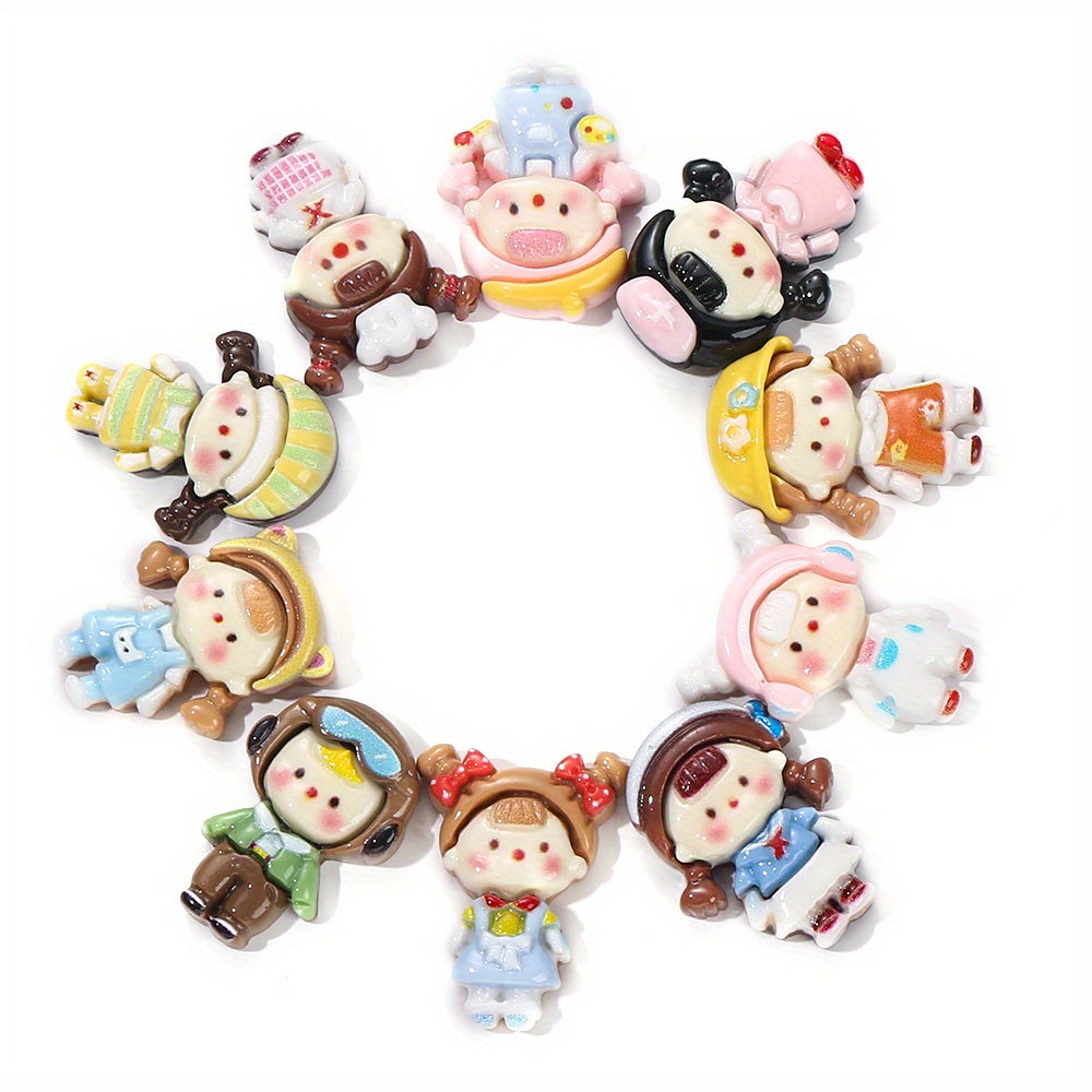 Heart Crown Shiny Acrylic Vertical Hole Beads