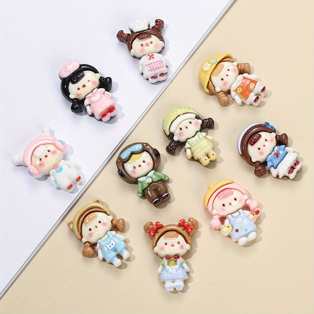 Heart Crown Shiny Acrylic Vertical Hole Beads
