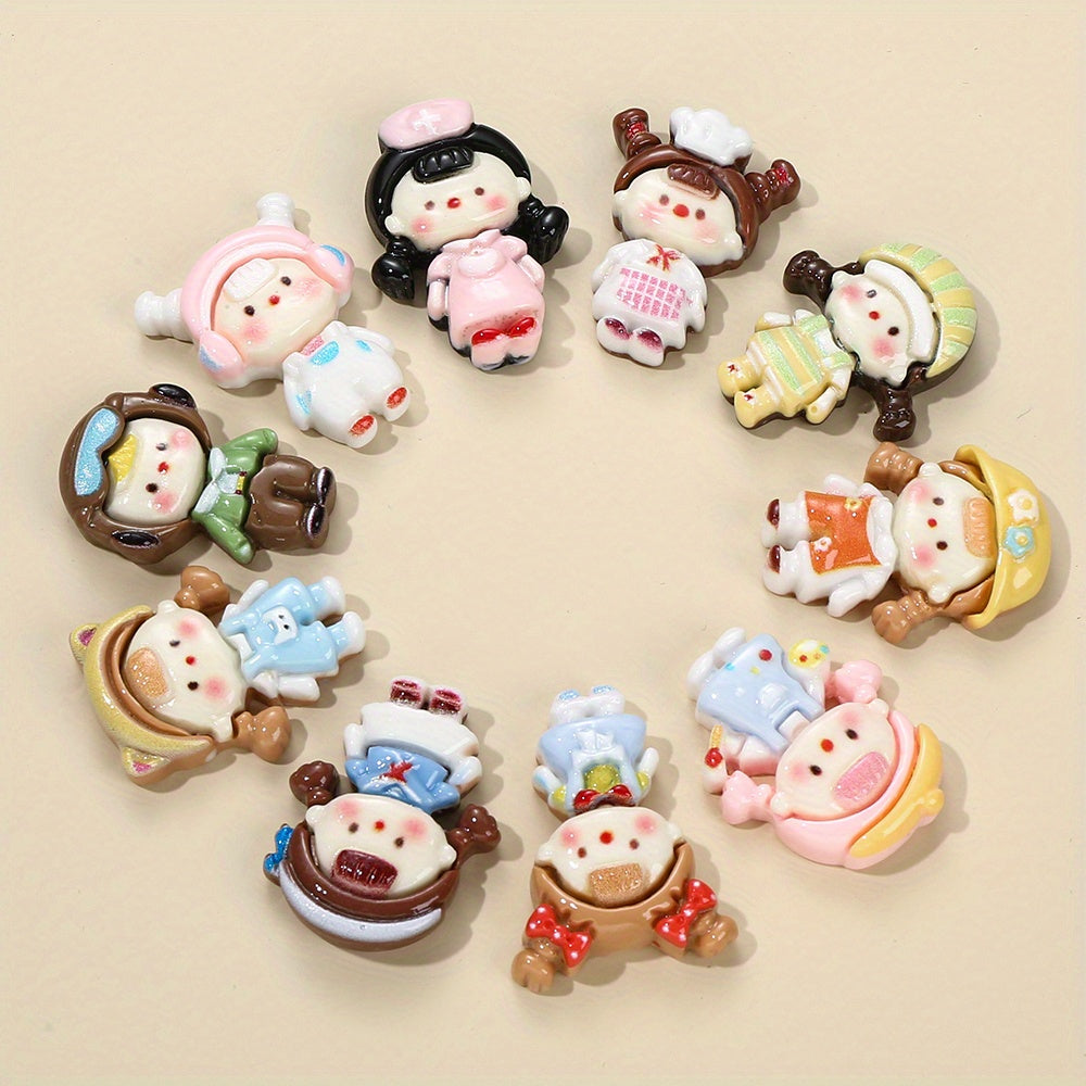 Heart Crown Shiny Acrylic Vertical Hole Beads