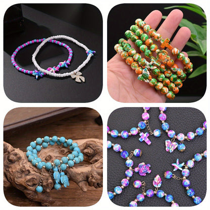100pcs Mix Gradient Turtle Starfish Acrylic Beads