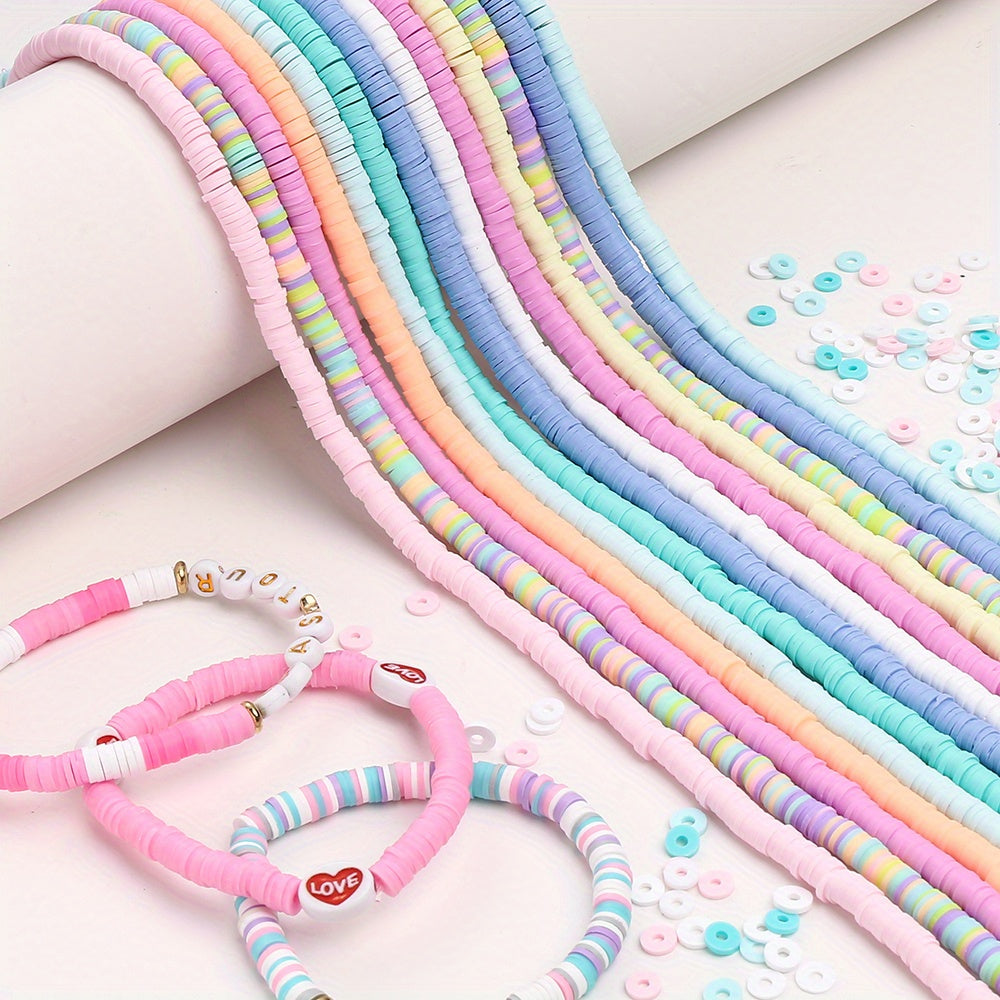 Colorful Clay Heishi Beads Bracelet Making Kit