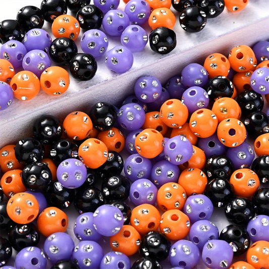 Black Spider Acrylic Beads