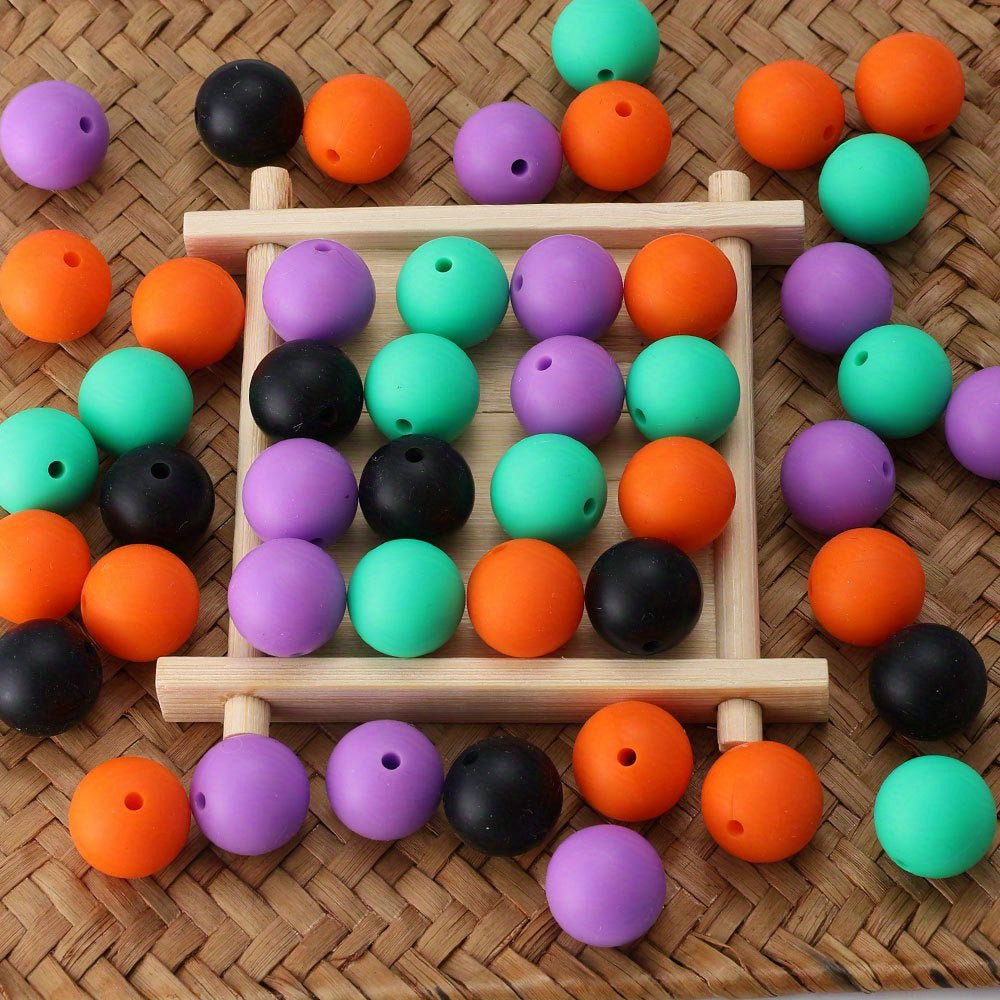 Halloween Silicone Round Spacer Beads