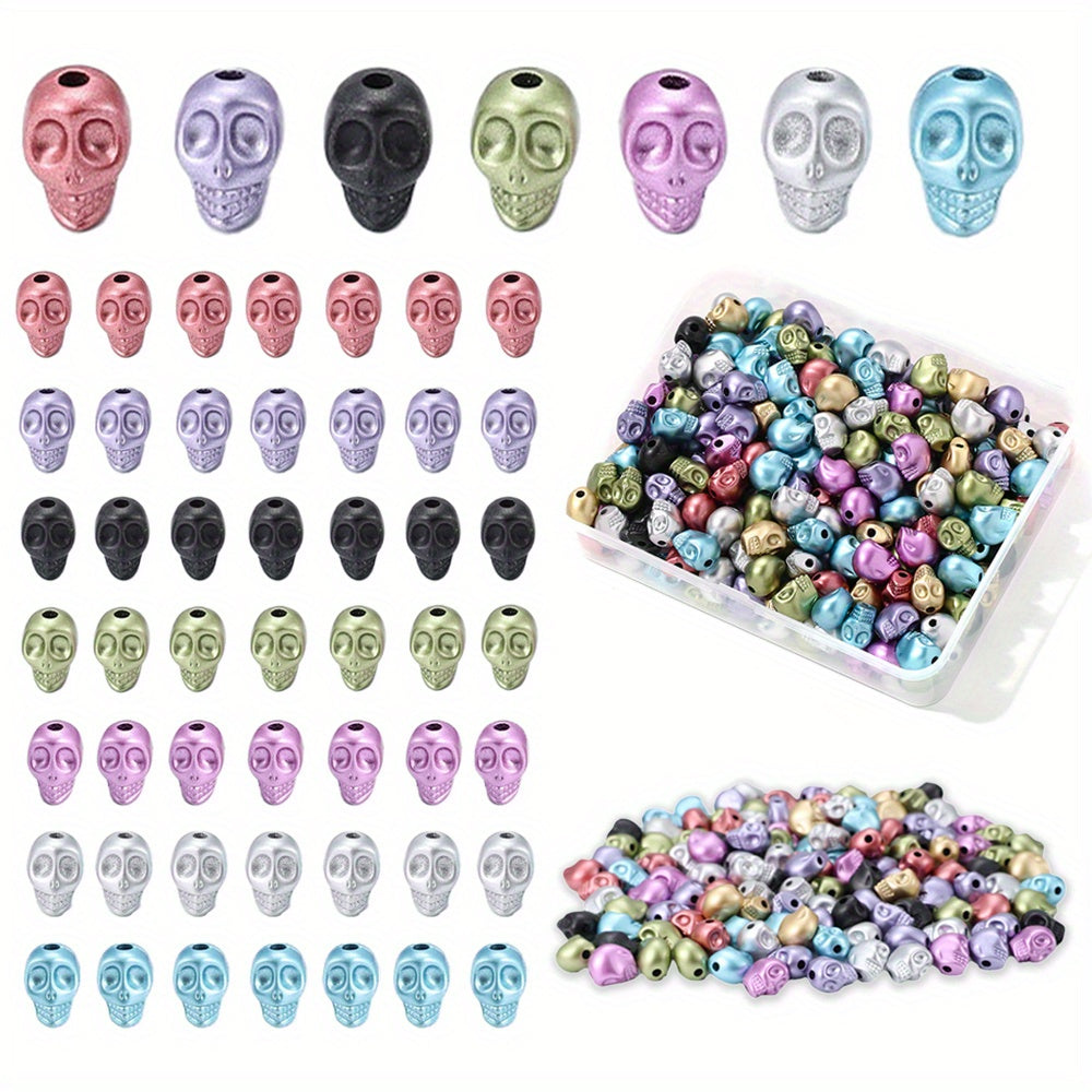 AB Colorful Skull Beads