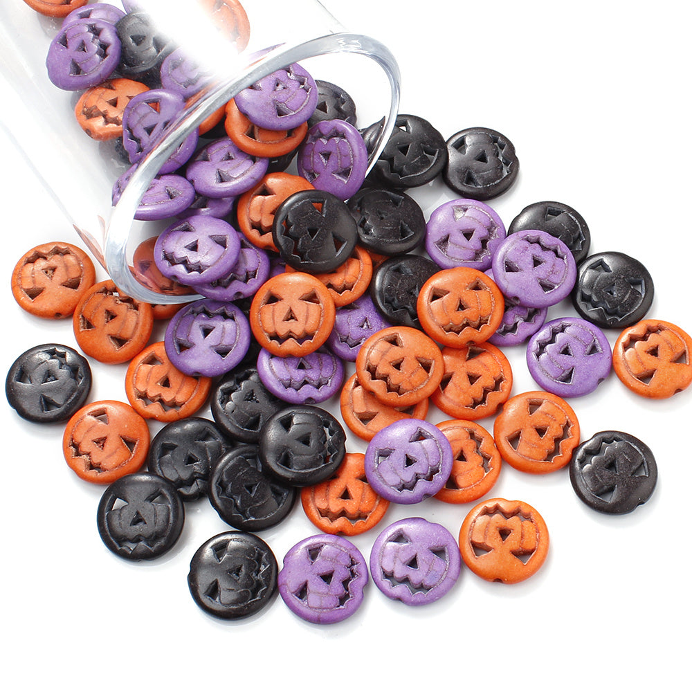 Halloween Dyed Stone Pumpkin Beads