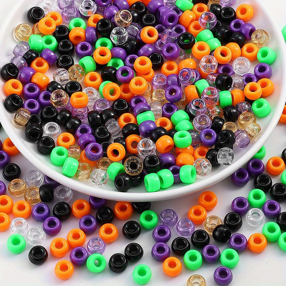 6mm 7-Color Flower Shape Plastic Beads