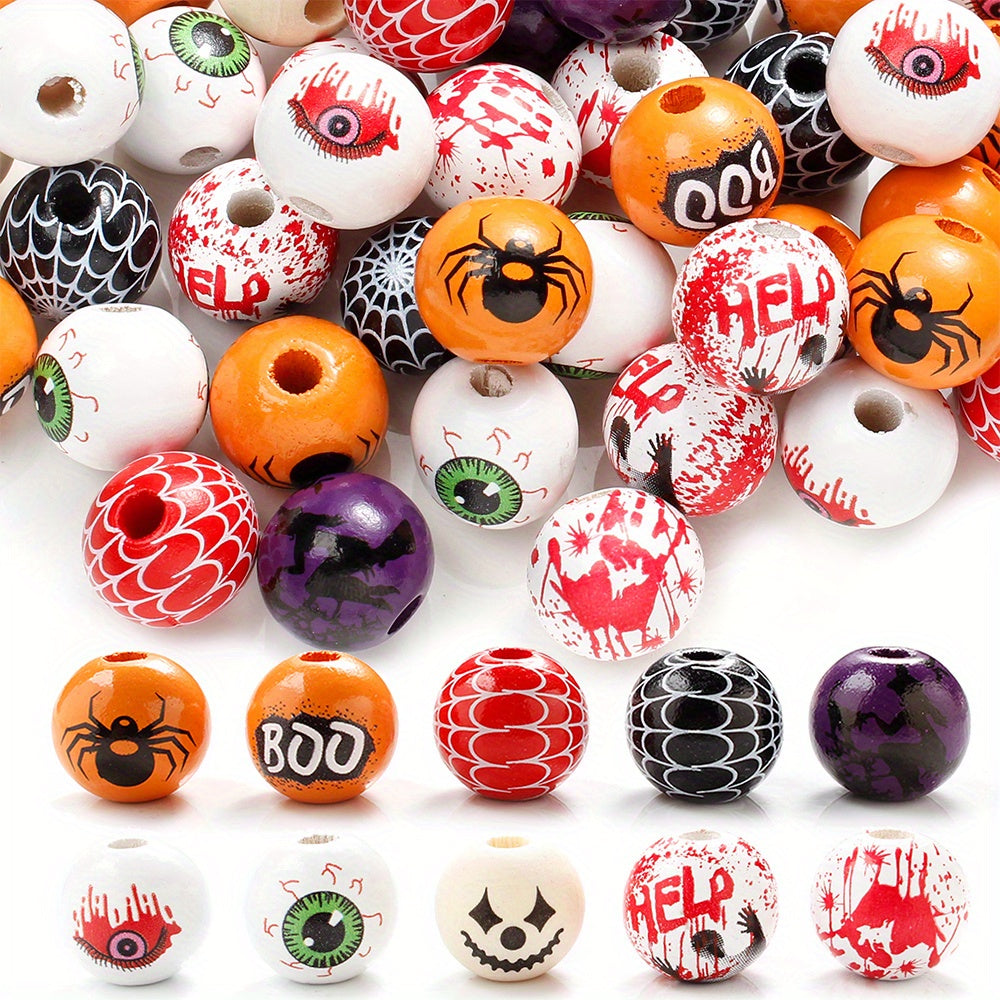 Multicolor Acrylic Skull Beads