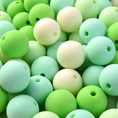 Winter Candy Color Flocking Love Heart Acrylic Beads