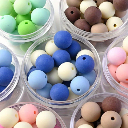 Winter Candy Color Flocking Love Heart Acrylic Beads