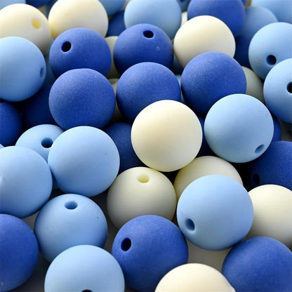 Winter Candy Color Flocking Love Heart Acrylic Beads