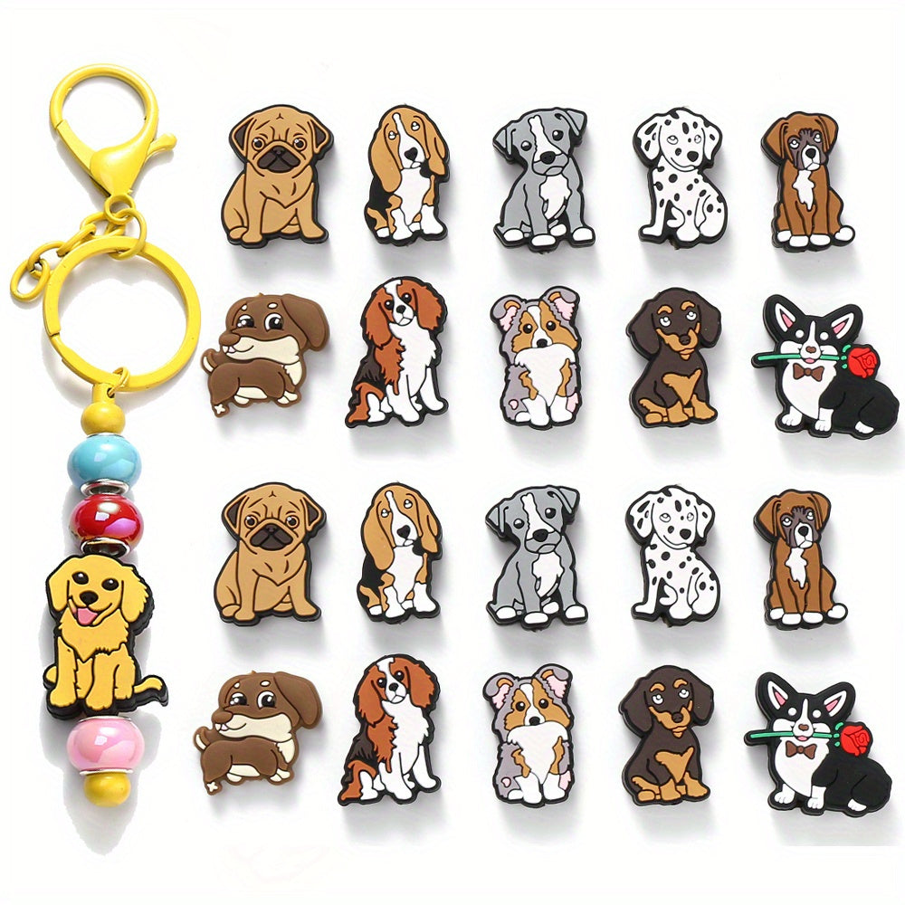 Dog Silicone Beads Set