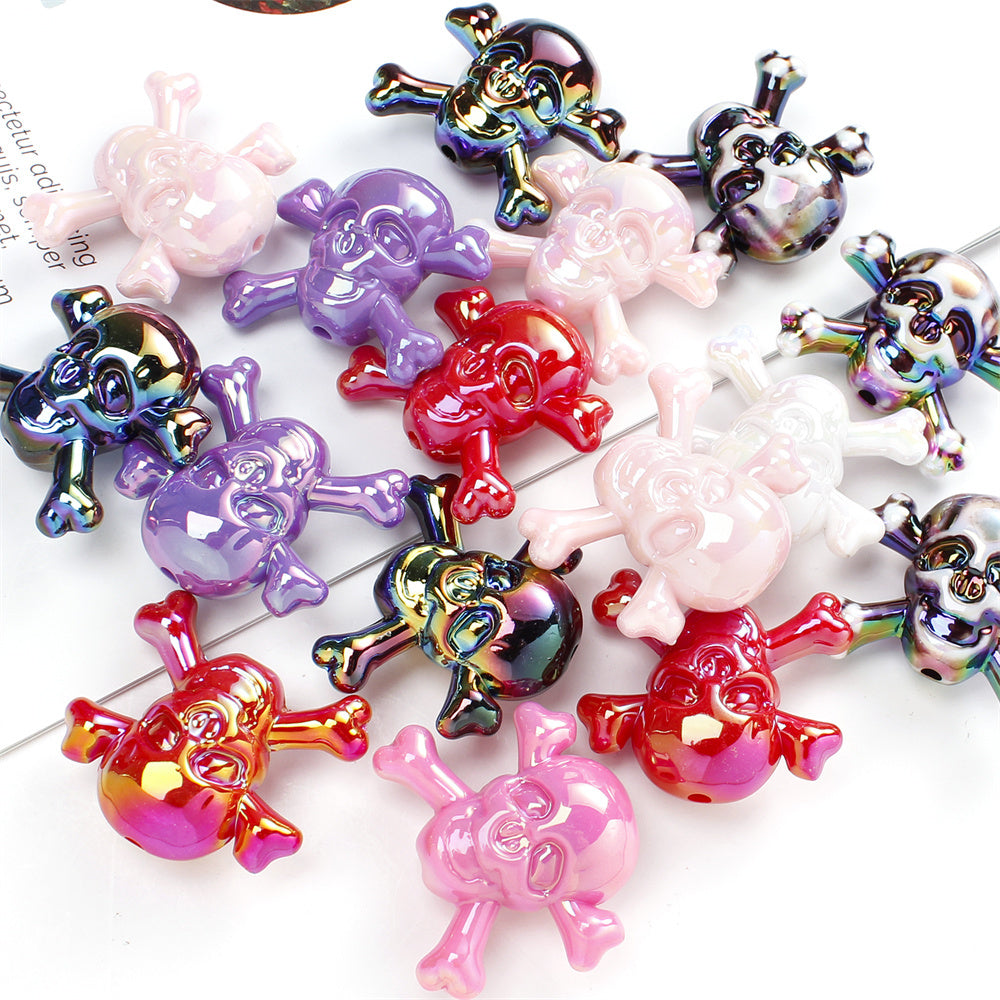 17x19mm Colorful Dots Mushroom Acrylic Truffle Beads