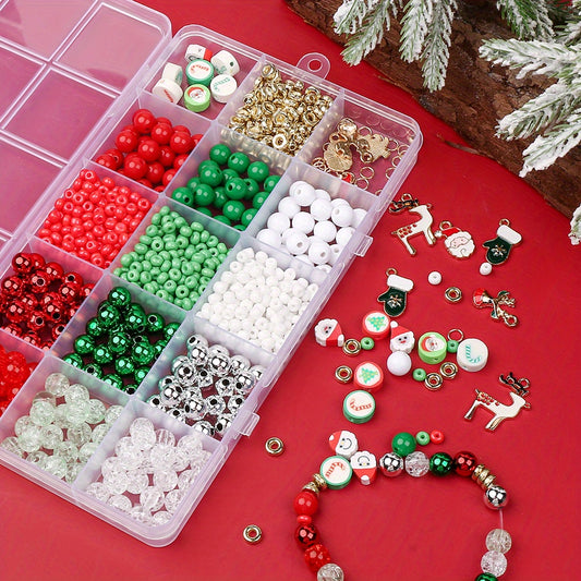 1027pcs Acrylic Christmas Beads Set