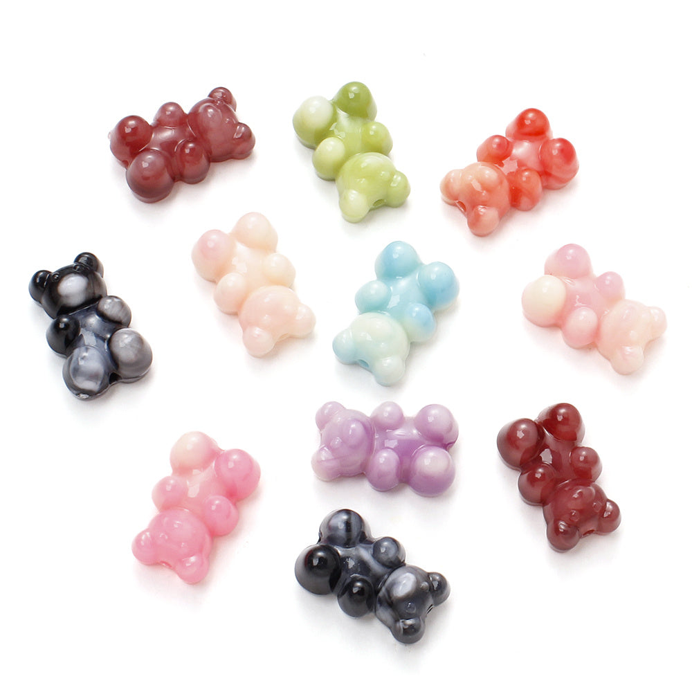Gradient Bear Acrylic Spacer Beads