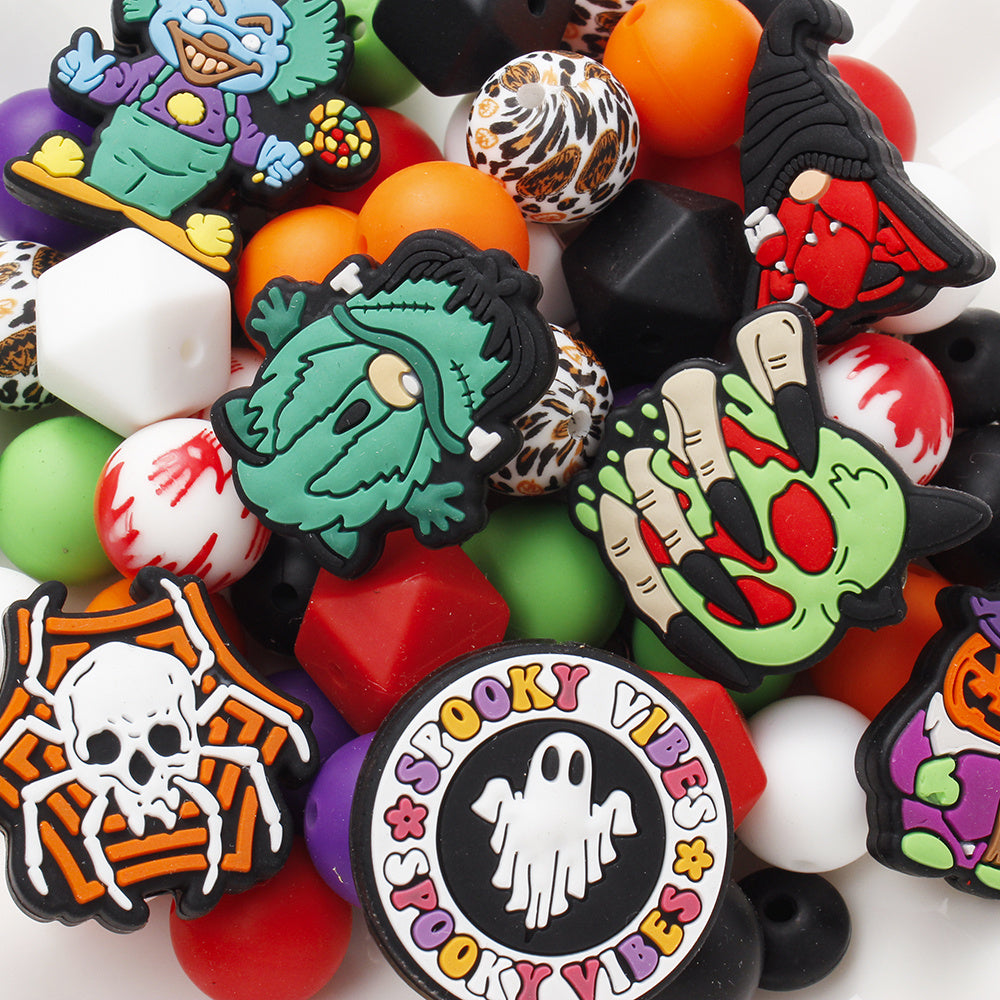Halloween Silicone Focal Beads Set