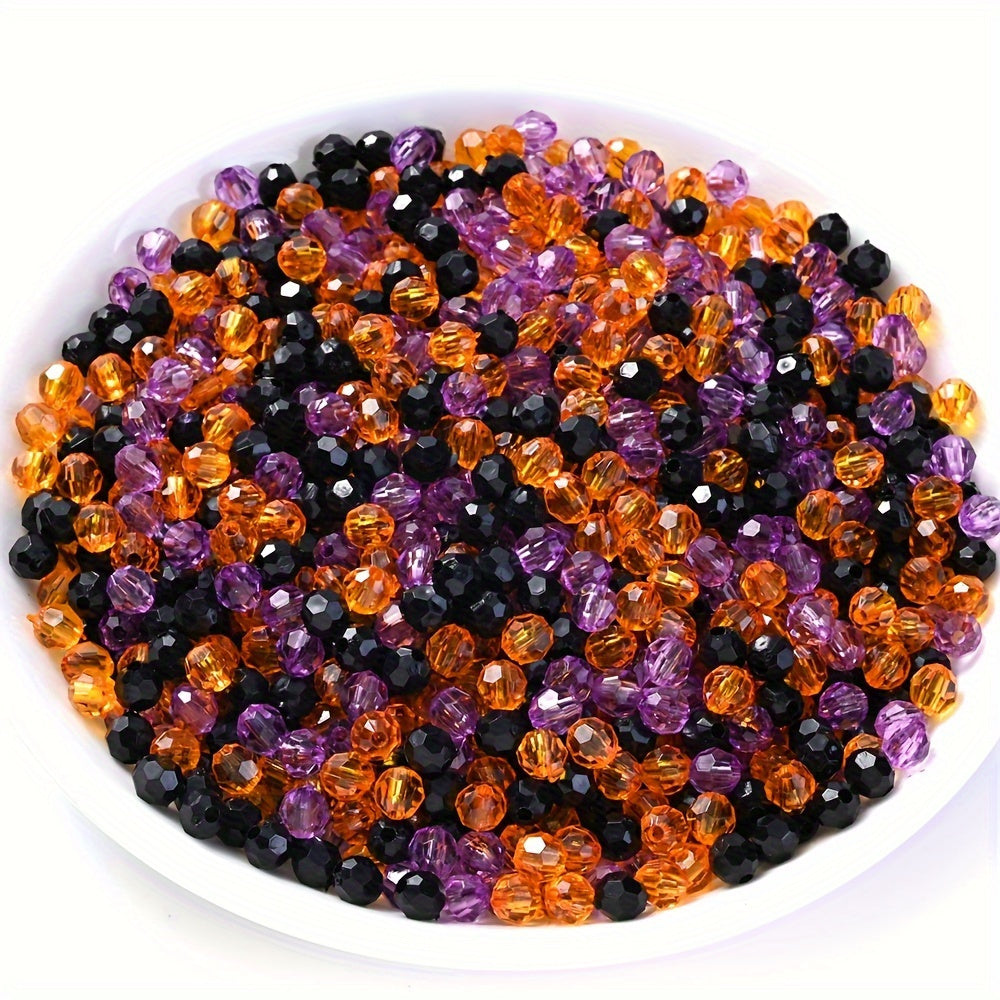 6mm Halloween Acrylic Faceted Beads