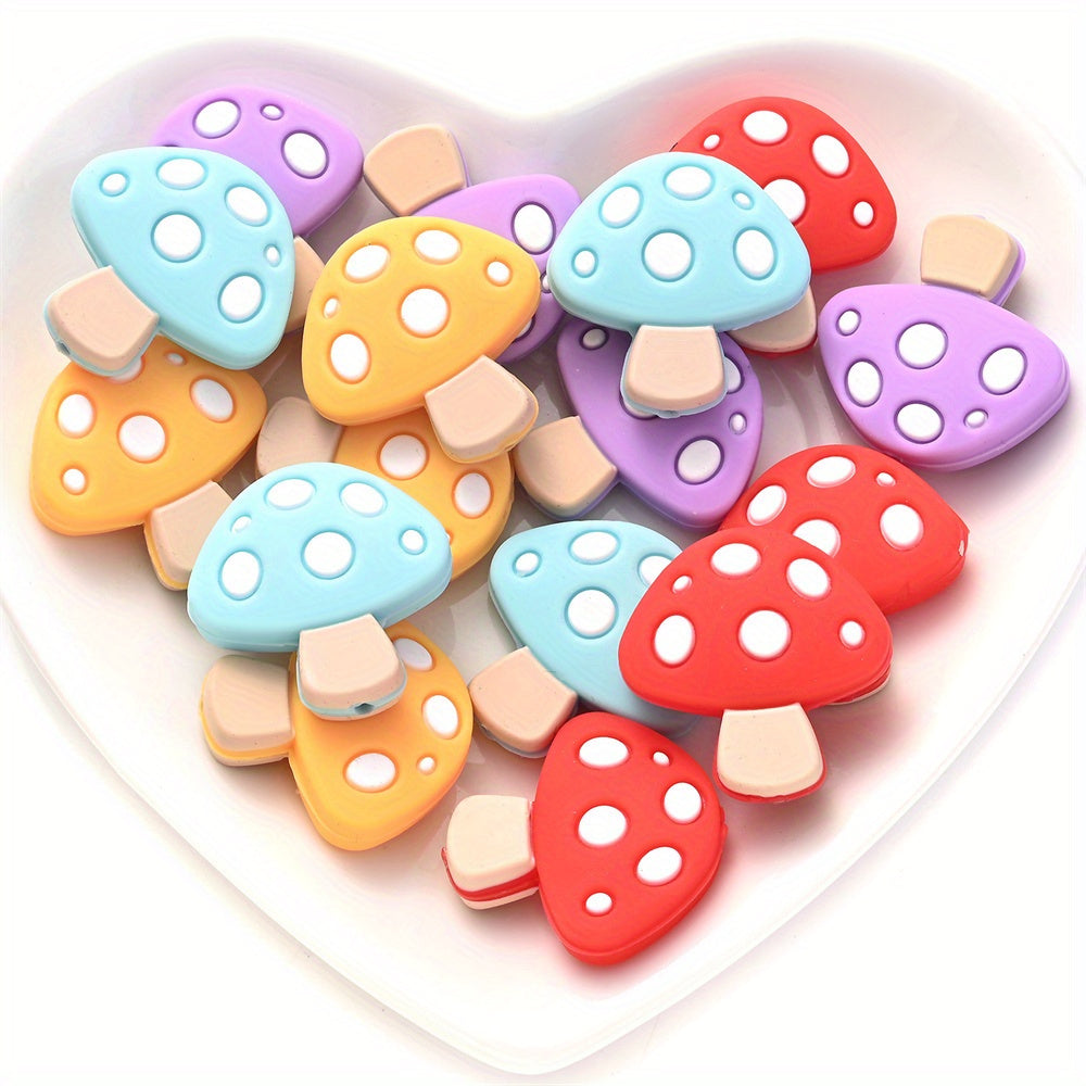 Mushroom Silicone Focal Beads