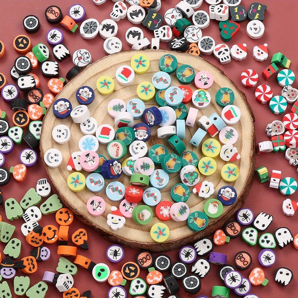 Christmas Polymer Clay Beads