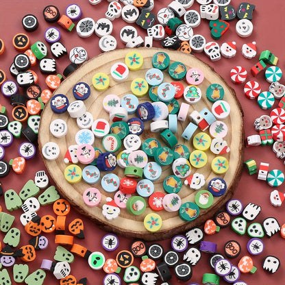 Christmas Polymer Clay Beads