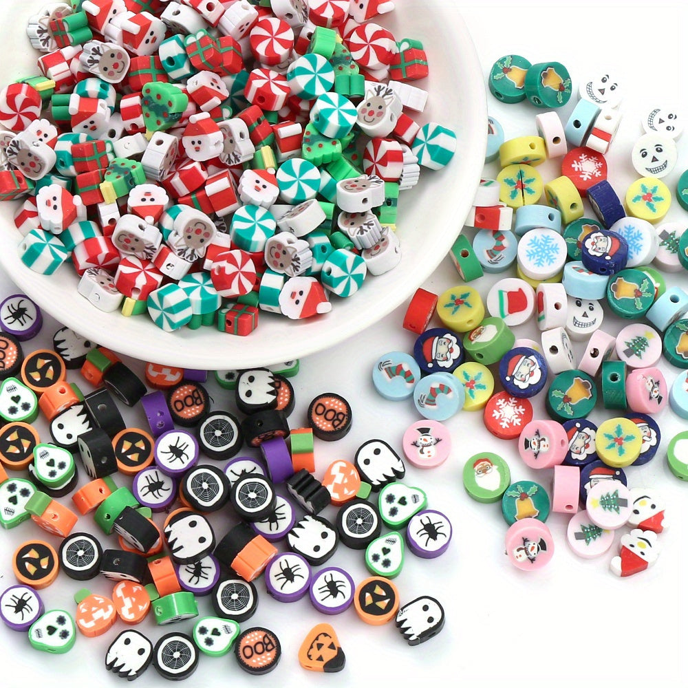 Christmas Polymer Clay Beads
