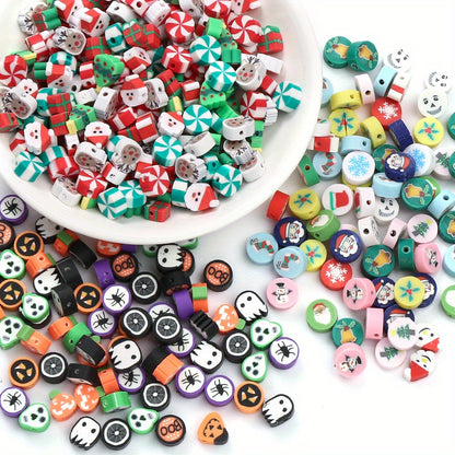 Christmas Polymer Clay Beads