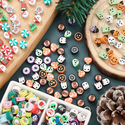 Christmas Polymer Clay Beads