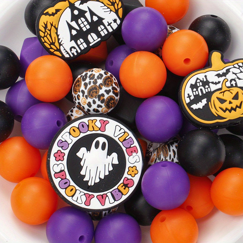 44pcs Halloween Silicone Focal Beads Set