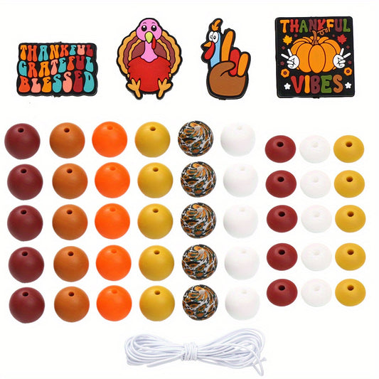 49pcs Thanksgiving Day Focal Beads Set