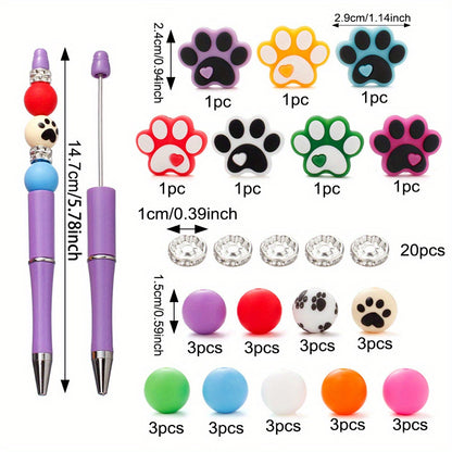 Dog Claw Silicone Beads Set