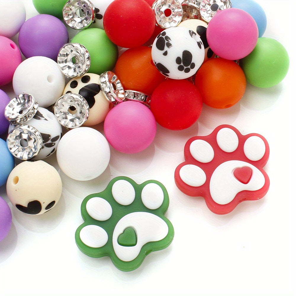 Dog Claw Silicone Beads Set