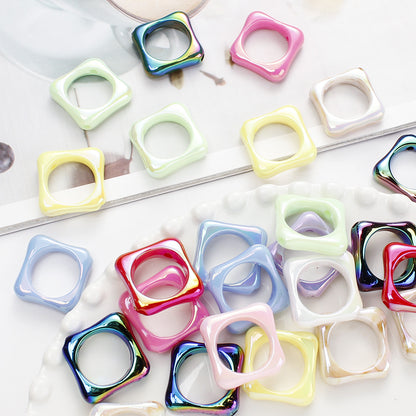 AB Cube Acrylic Shiny Focal Beads